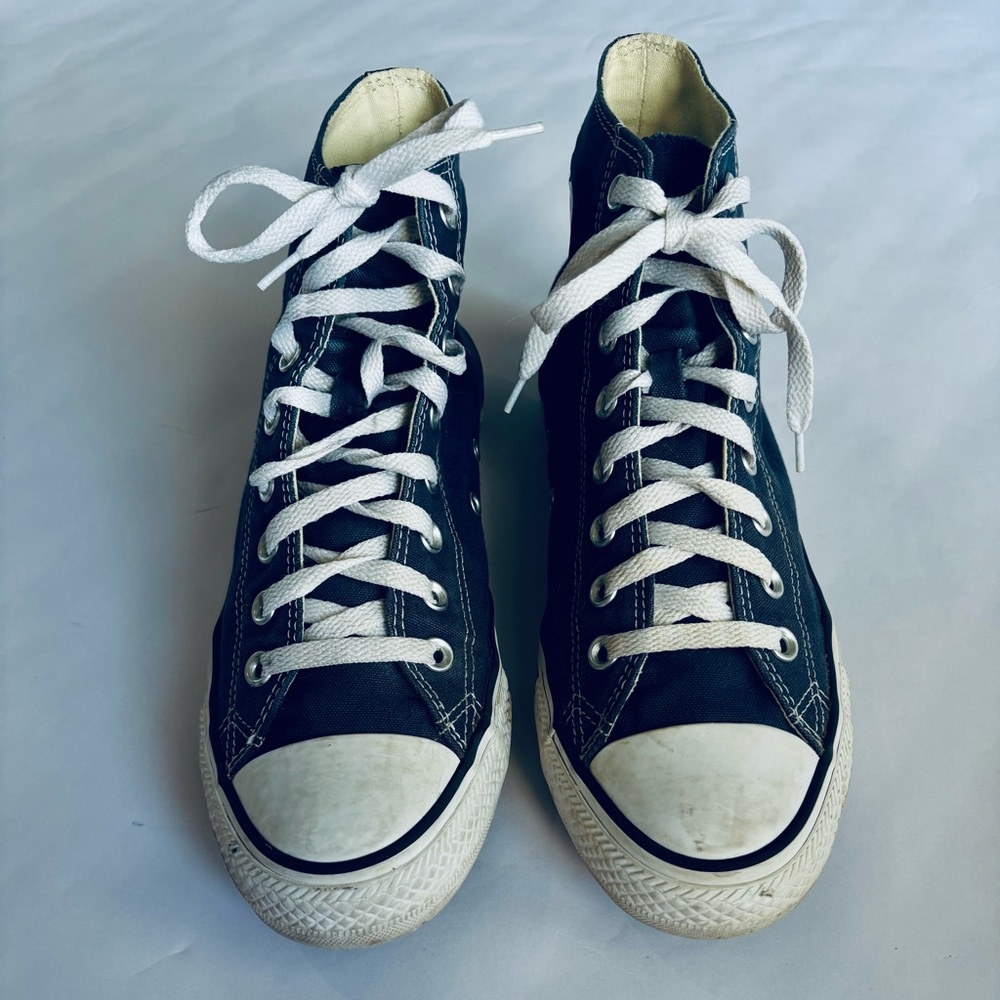 10 Converse Chuck Taylor HT Navy Blue hi-top Sneakers shoes unisex used GUC - Picture 5 of 8